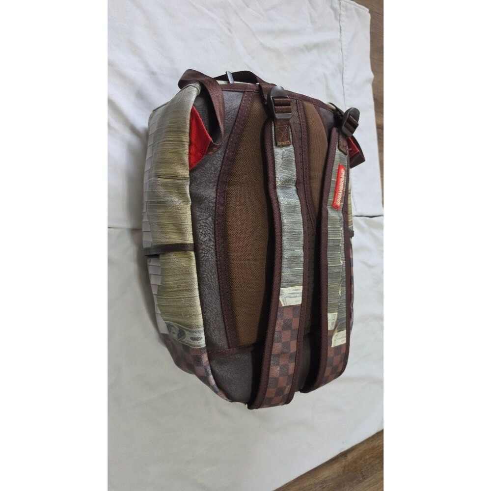 Sprayground Backpack Checker Money Stack Limited Edition Backpack - Picture 8 of 12